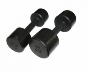 Гантель MB BARBELL обрезиненная черная 7 кг